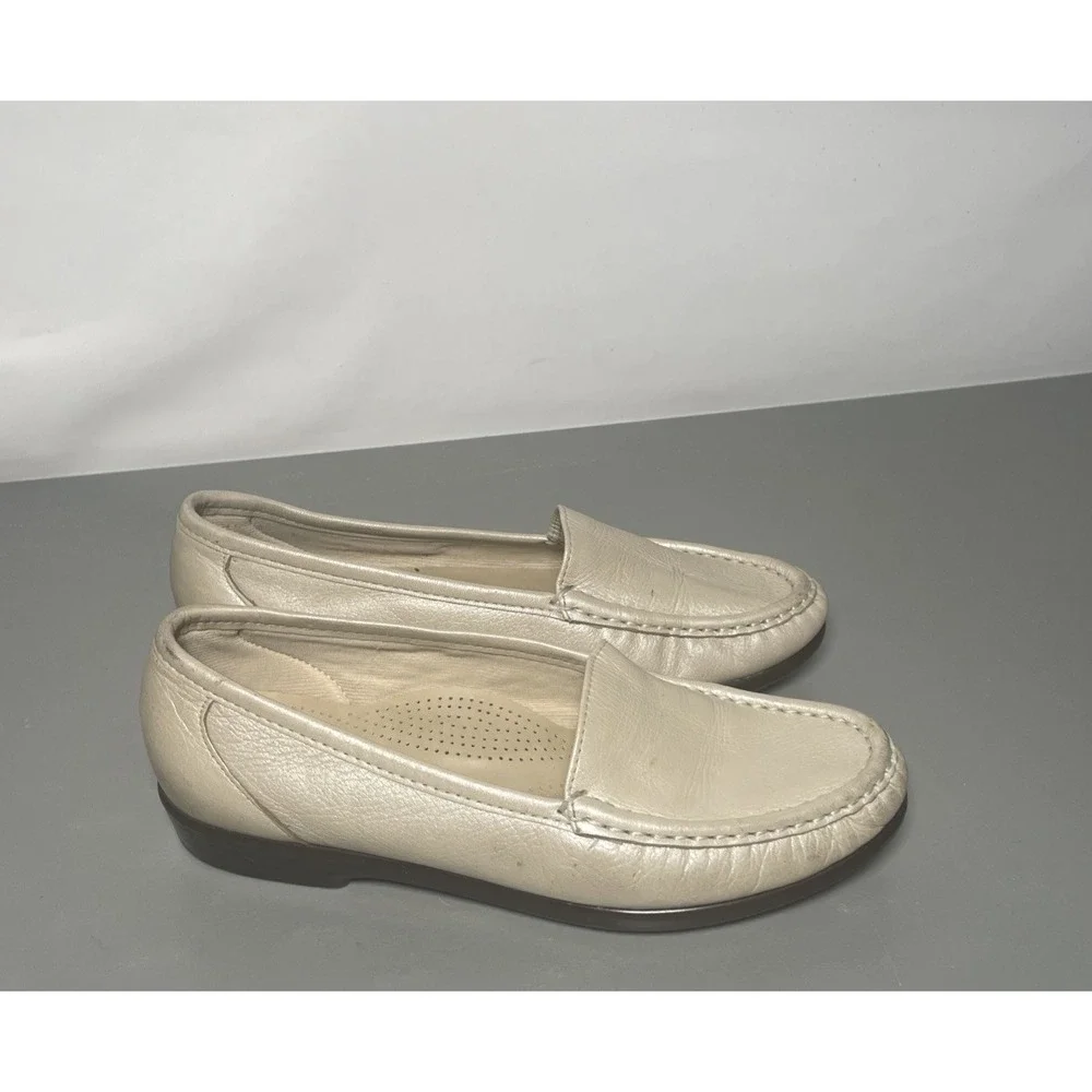 SAS Simplify Pearl Bone Tripad Comfort Flat Loafers Shoes USA Womens US 7